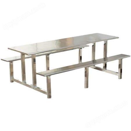 员工食堂桌椅学校公司工厂餐厅饭堂不锈钢连体餐桌椅
